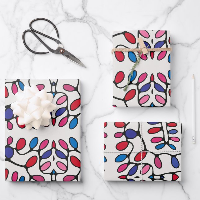 Feuille De Papier Cadeau Cadeau moderne et dynamique (Recto)