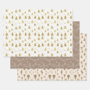 Feuille De Papier Cadeau Cadeaux de Noël magiques