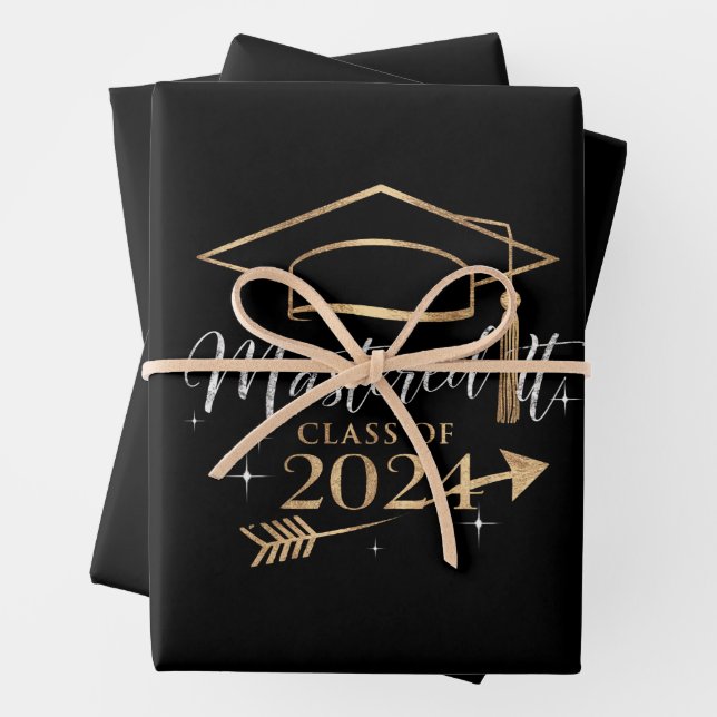 Feuille De Papier Cadeau Cadeaux de Remise des Diplômes pour Elle de la Pro (En situation)