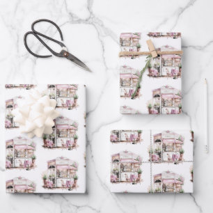 Feuille De Papier Cadeau Café français esthétique, Vintage,