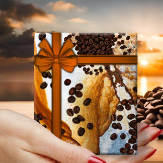 Feuille De Papier Cadeau Café Haricots Lover café