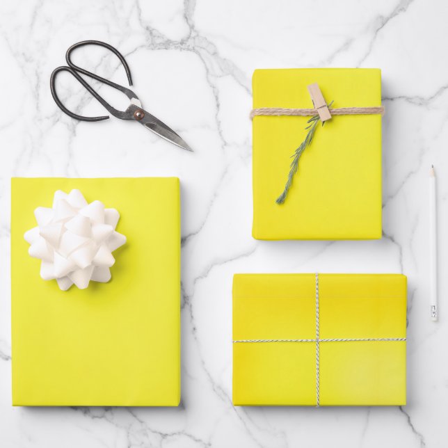 Feuille De Papier Cadeau Calme Doré (Recto)