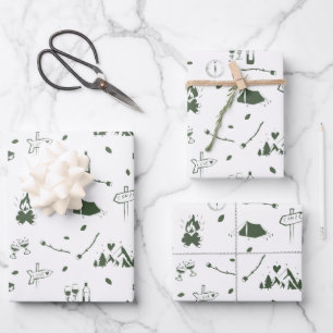 Feuille De Papier Cadeau Camp Fête de Bachelorette Camping Bach Week-end 