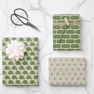 Feuille De Papier Cadeau Camping d'été pour le sac à couchage de boussole