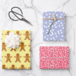 Feuille De Papier Cadeau Candy Christma : Lavande amusante, rose et jaune<br><div class="desc">NewParkLane - Feuilles de papier d'emballage de Noël Whimsical avec les couleurs tendance Candy Noël, l'une avec un mignon motif homme en pain d'épices contre un arrière - plan jaune, l'une avec lavande et à petits pois blancs et l'autre avec un amusant bonbon rose et à petits pois blancs. Découvrez...</div>