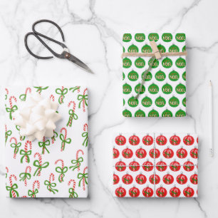 Feuille De Papier Cadeau Candycane Noël Ornements Noël Noël Noël Noël Noël