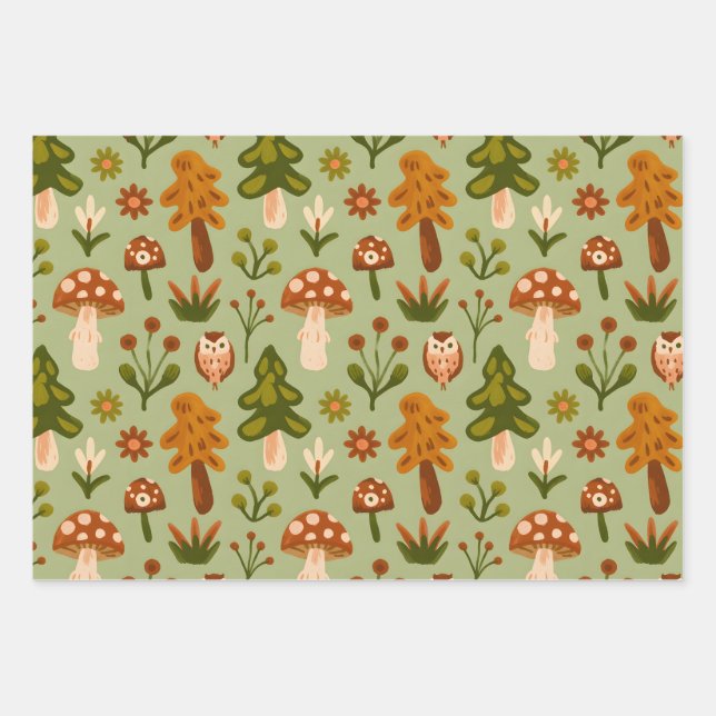 Feuille De Papier Cadeau Caprice de la forêt  (Devant)