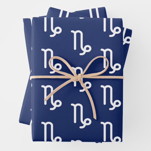Feuille De Papier Cadeau Capricorne (En situation)