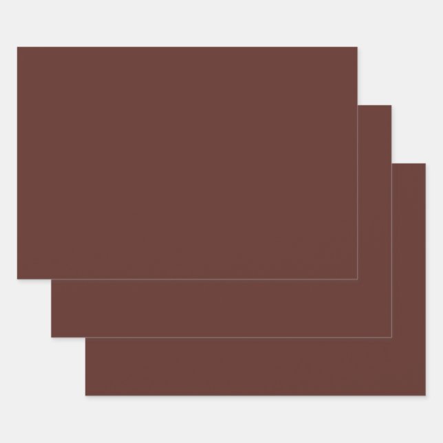 Feuille De Papier Cadeau Caput mortuum (couleur unie)  (Lot)