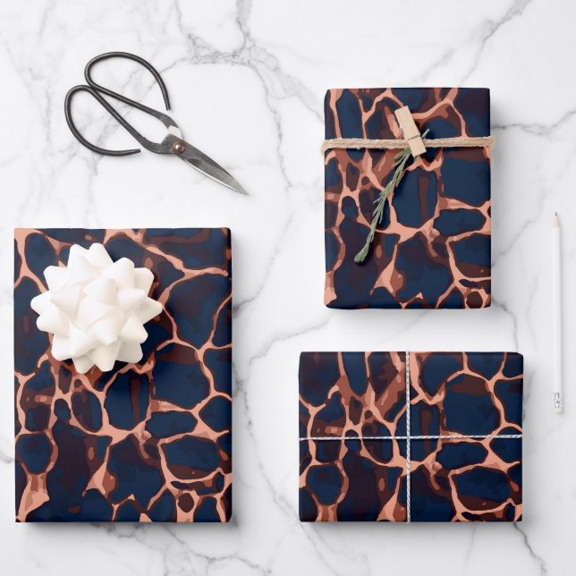 Feuille De Papier Cadeau Carapace de Tortue de Luxe (Recto)