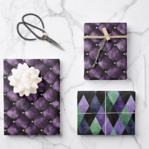 Feuille De Papier Cadeau Carré Royal Violet pour l'Enterrement de Vie de Je