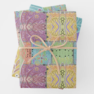 Feuille De Papier Cadeau Carta da pacchi astratto floreale