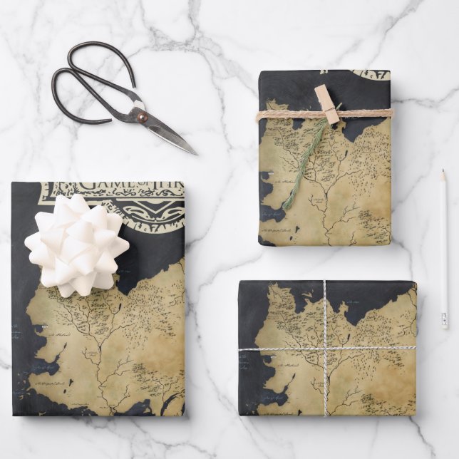 Feuille De Papier Cadeau Carte de Westeros (Recto)