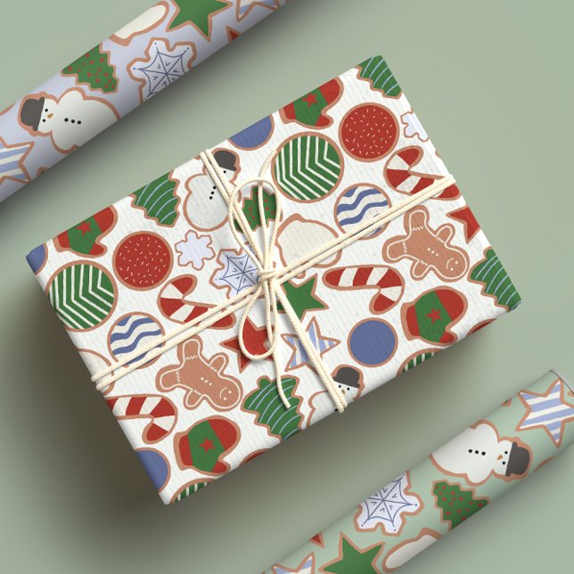 Feuille De Papier Cadeau Carton mignon Noël Sucre Cookie (Créateur téléchargé)