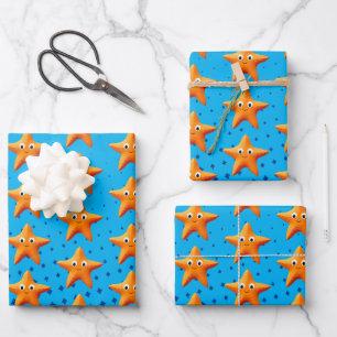 Feuille De Papier Cadeau Carton mignon Starfish Blue Ocean