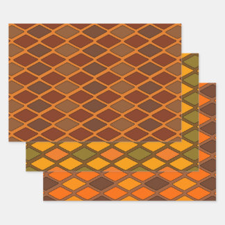 Feuille De Papier Cadeau Cartoon Diamond Couleurs d'automne