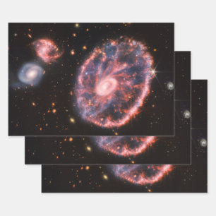 Feuille De Papier Cadeau Cartwheel Galaxy, James Webb Télescope Spatial