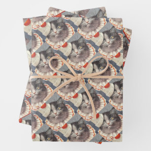 Feuille De Papier Cadeau Cat Clown by Arthur Thiele