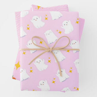 Feuille De Papier Cadeau Cawaii ghost wrapping paper
