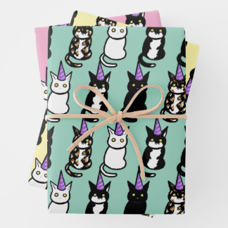 Feuille De Papier Cadeau Celebration Cat Wrapping Paper