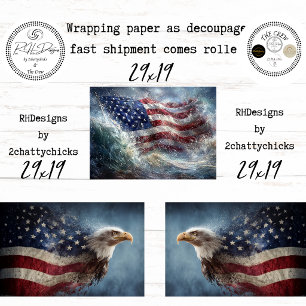 Feuille De Papier Cadeau Célébration de l'aigle du 250e drapeau Americana e