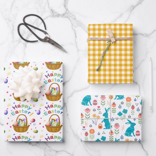 Feuille De Papier Cadeau Célébration de Pâques  (Recto)
