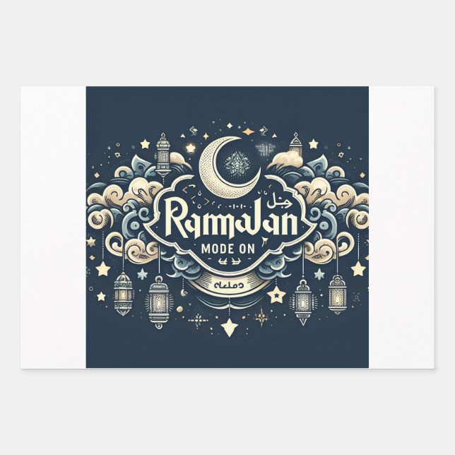 Feuille De Papier Cadeau Célébrer le Ramadan avec le mode RamadanOn (Devant)