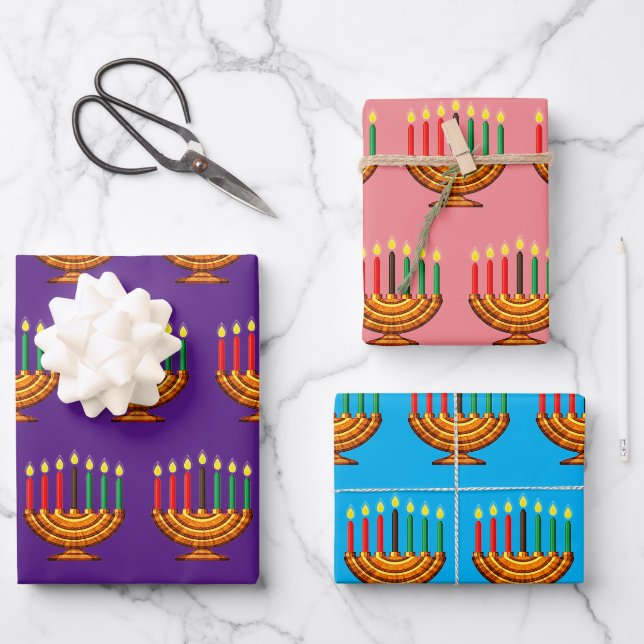 Feuille De Papier Cadeau Céphalée de Kwanzaa (Recto)