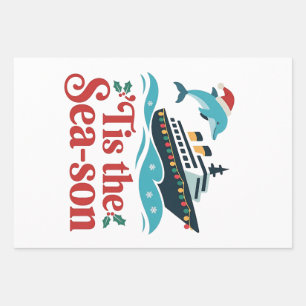 Feuille De Papier Cadeau C'est le fils de la mer Funny Cruising Family Matc
