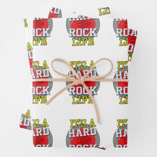 Feuille De Papier Cadeau 'C'est une vie de rock dur' - Style B