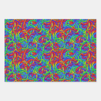 Feuille De Papier Cadeau Chaîne colorée