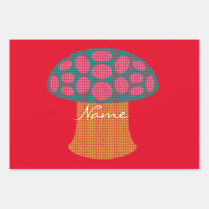 Feuille De Papier Cadeau Champignons Amanita Rouge Thunder_Cove