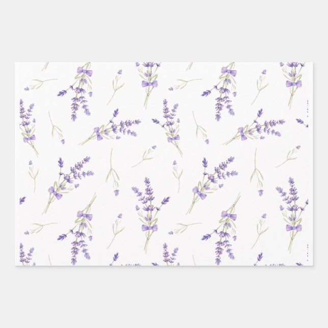FEUILLE DE PAPIER CADEAU CHAMPS LAVENDER (Devant)
