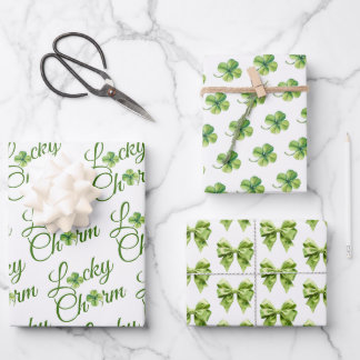 Feuille De Papier Cadeau Chance chanceuse trèfle St. Patrick's Day Baby sho