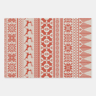 Feuille De Papier Cadeau Chandail de Fair Isle Knit