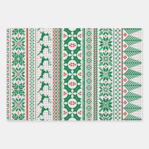 Feuille De Papier Cadeau Chandail de Fair Isle Knit