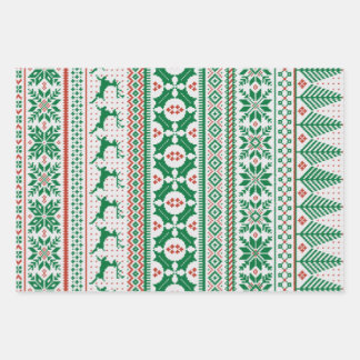 Feuille De Papier Cadeau Chandail de Fair Isle Knit