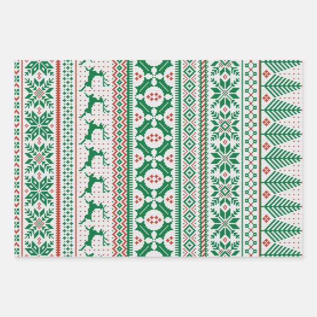 Feuille De Papier Cadeau Chandail de Fair Isle Knit (Devant)