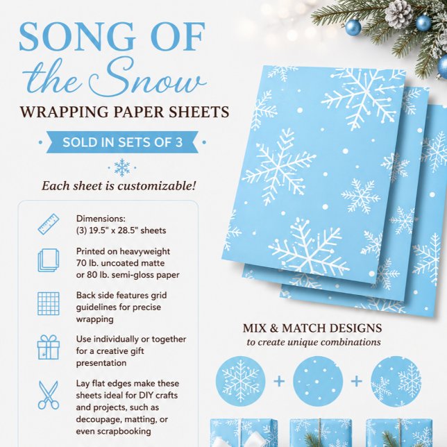 Feuille De Papier Cadeau Chanson de la Neige (Créateur téléchargé)