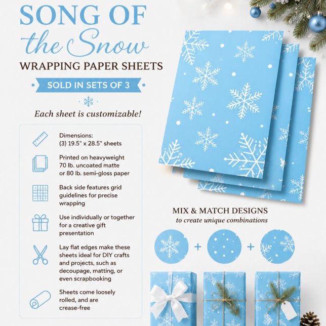 Feuille De Papier Cadeau Chanson de la Neige (Créateur téléchargé)