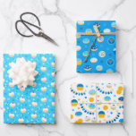 Feuille De Papier Cadeau Chanukah Ensemble mixte de Motifs de Jelly Doughnu<br><div class="desc">Parfois, vous n'avez que quelques articles à emballer pour Chanukah, et vous ne voulez pas acheter un énorme rouleau de papier d'emballage Chanukah qui restera dans votre placard pendant des années. Cette sélection de trois feuilles d'emballage Chanukah est parfaite pour envelopper quelques cadeaux. Trois feuilles séparées de papier d'emballage pour...</div>
