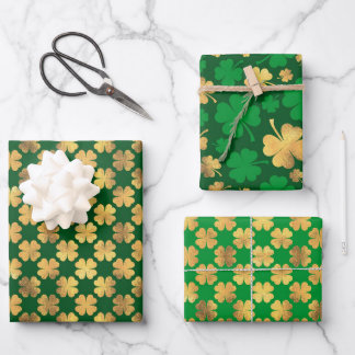 Feuille De Papier Cadeau Charme de Clover d'or 🍀