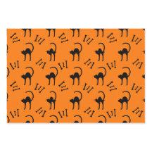 Chat Noir Effrayant et Cadeau d'Halloween d'Os
