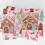 Feuille De Papier Cadeau Chats et chiens en pain d'épice sac cadeau maison<br><div class="desc">Ce papier cadeau de Noël pour chat et chien ou emballage a une combinaison de certaines de mes choses préférées! Chats et chiens en pain d'épices dans des maisons en pain d'épices avec des os en pain d'épices et du poisson en pain d'épices, des arbres de Noël glacé sucré en...</div>