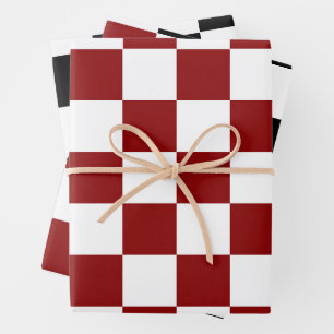 Feuille De Papier Cadeau Chauffeur rouge noir blanc
