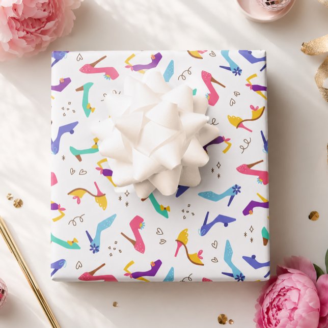Feuille De Papier Cadeau Chaussures à talons hauts de mode (Fun High Heel Shoe Gift Wrap)
