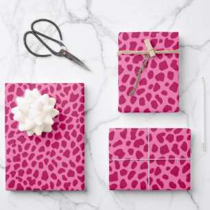 Feuille De Papier Cadeau Cheetah Poster de animal Girly Glam y2k rose esthé