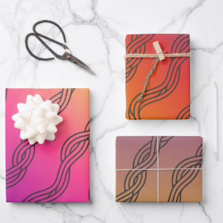 Feuille De Papier Cadeau Chemins tressés - Corinières africaines sans joint