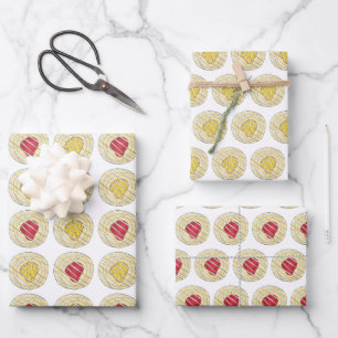 Feuille De Papier Cadeau Cherry Lemon Pâtisserie danoise Petit-déjeuner Pât