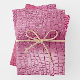 Feuille De Papier Cadeau Chic animal rose